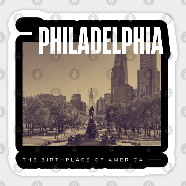 Philadelphia cityscape Sticker by Innboy